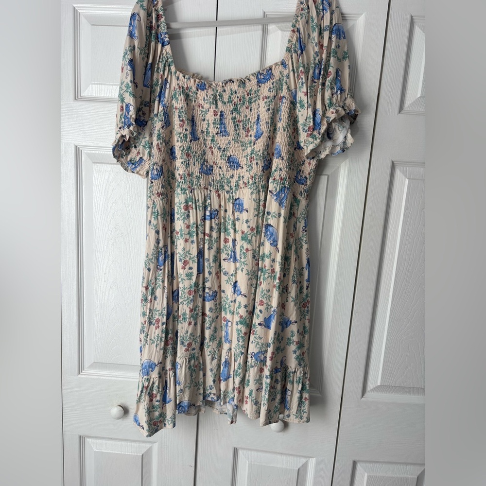 Disney Boxlunch Eeyore Floral Smocked plus dress 3 - Picture 2 of 6